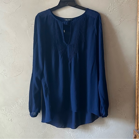 White House Black Market Tops - White House Black Market Navy Blue Top